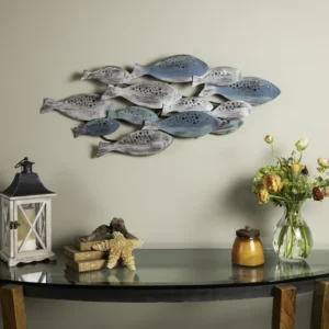 School of Fish Coastal Metal Wall Decor